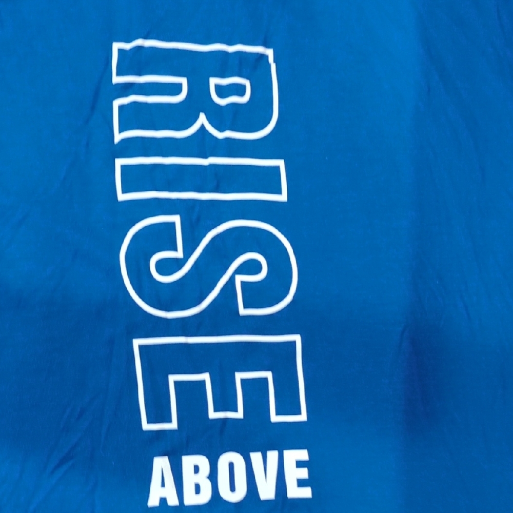 Blue 'Rise Above' Graphic Tee - Picture 5 of 5